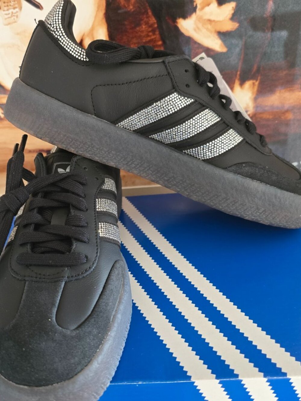 adidas Sambae 'Rhinestone' Black | Women Sizes 7 US NEW IH4045 SHOES RARE SAMBA